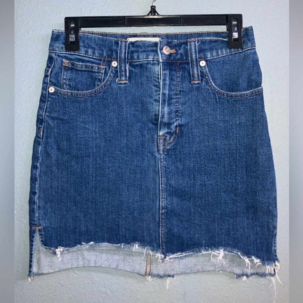 Madewell High Rise Classic Blue Denim Jeans Skirt size 25 #736